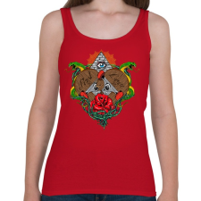 PRINTFASHION Első szerelem  - Női atléta - Cseresznyepiros női trikó