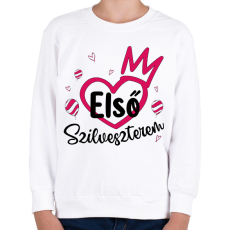 PRINTFASHION Első szilveszterem - Gyerek pulóver - Fehér