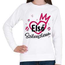 PRINTFASHION Első szilveszterem - Női pulóver - Fehér női pulóver, kardigán