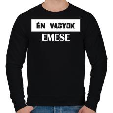PRINTFASHION Eltévedt pároknak - Én vagyok (fehér) - Férfi pulóver - Fekete