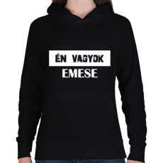 PRINTFASHION Eltévedt pároknak - Én vagyok (fehér) - Női kapucnis pulóver - Fekete