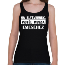 PRINTFASHION Eltévedt pároknak - Ha eltévednék (fehér) - Női atléta - Fekete női trikó