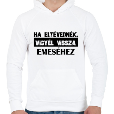 PRINTFASHION Eltévedt pároknak - Ha eltévednék - Férfi kapucnis pulóver - Fehér férfi pulóver, kardigán