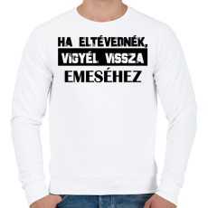 PRINTFASHION Eltévedt pároknak - Ha eltévednék - Férfi pulóver - Fehér