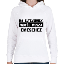 PRINTFASHION Eltévedt pároknak - Ha eltévednék - Női kapucnis pulóver - Fehér női pulóver, kardigán