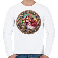 PRINTFASHION Elvarázsolt béka - Férfi pulóver - Fehér férfi pulóver, kardigán