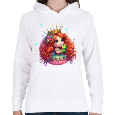 PRINTFASHION Elvarázsolt béka - Női kapucnis pulóver - Fehér női pulóver, kardigán