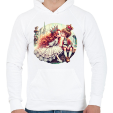 PRINTFASHION Elvarázsolt herceg - Férfi kapucnis pulóver - Fehér férfi pulóver, kardigán