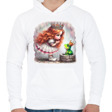 PRINTFASHION Elvarázsolt királyfi - Férfi kapucnis pulóver - Fehér férfi pulóver, kardigán