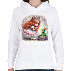 PRINTFASHION Elvarázsolt királyfi - Női kapucnis pulóver - Fehér