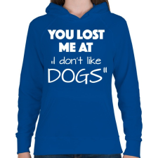 PRINTFASHION Elvesztettél - Női kapucnis pulóver - Királykék női pulóver, kardigán