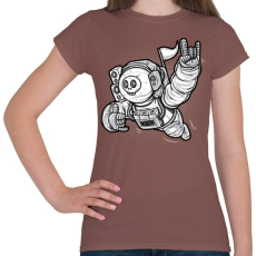 PRINTFASHION Elveszve az űrben - Női póló - Mogyoróbarna