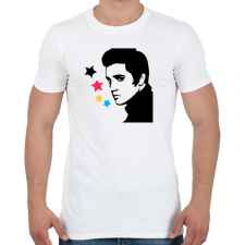 PRINTFASHION Elvis - Férfi póló - Fehér férfi póló