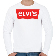 PRINTFASHION elvis - Férfi pulóver - Fehér
