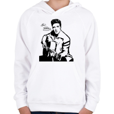 PRINTFASHION Elvis Presley - Gyerek kapucnis pulóver - Fehér