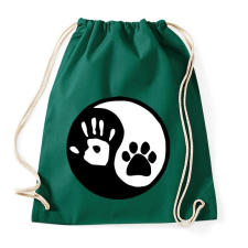 PRINTFASHION Ember/állat barátság - Sportzsák, Tornazsák - Sötétzöld tornazsák