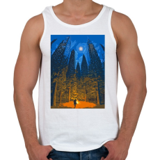 PRINTFASHION Ember és természet - Férfi atléta - Fehér