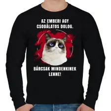 PRINTFASHION Emberi agy - Férfi pulóver - Fekete férfi pulóver, kardigán