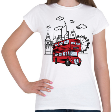 PRINTFASHION Emeletes busz - Női póló - Fehér női póló