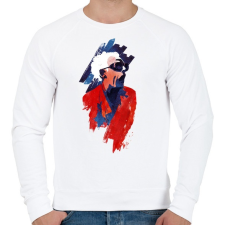 PRINTFASHION Emett Doc - Férfi pulóver - Fehér férfi pulóver, kardigán