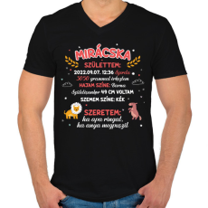 PRINTFASHION Emlékörző - Férfi V-nyakú póló - Fekete