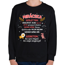 PRINTFASHION Emlékörző - Gyerek pulóver - Fekete
