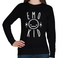 PRINTFASHION Emo kid - Női pulóver - Fekete