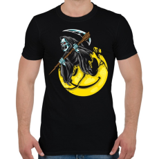 PRINTFASHION Emoji kaszás - Férfi póló - Fekete