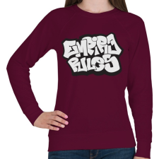 PRINTFASHION Empire Rules - Női pulóver - Bordó női pulóver, kardigán