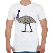 PRINTFASHION Emu - Férfi póló - Fehér férfi póló