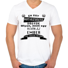 PRINTFASHION Én egy autószerelő vagyok póló - Férfi V-nyakú póló - Fehér