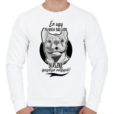 PRINTFASHION én egy francia bulldog büszke gazdija vagyok! - Férfi pulóver - Fehér