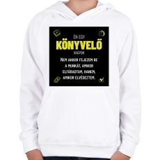 PRINTFASHION Én egy könyvelő vagyok - Gyerek kapucnis pulóver - Fehér