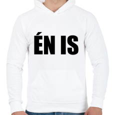 PRINTFASHION Én is  - Férfi kapucnis pulóver - Fehér