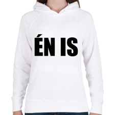 PRINTFASHION Én is - Női kapucnis pulóver - Fehér női pulóver, kardigán