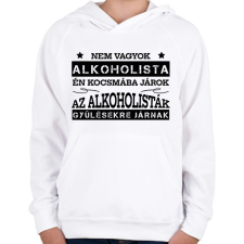 PRINTFASHION Én kocsmába járok - Gyerek kapucnis pulóver - Fehér gyerek pulóver, kardigán