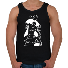 PRINTFASHION Én Magam Engem - Férfi atléta - Fekete