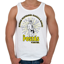 PRINTFASHION Én postás vagyok - Férfi atléta - Fehér atléta, trikó