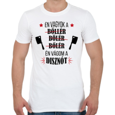 PRINTFASHION Én vágom a disznót - Férfi póló - Fehér