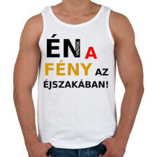 PRINTFASHION ÉN VAGYOK A FÉNY AZ ÉJSZAKÁBAN2 - Férfi atléta - Fehér atléta, trikó