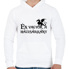 PRINTFASHION Én vagyok a házisárkány-Páros póló - Férfi kapucnis pulóver - Fehér