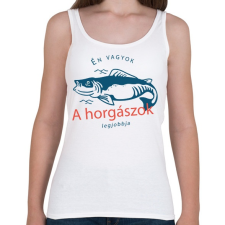 PRINTFASHION Én vagyok a horgászok legjobbja - Női atléta - Fehér női trikó