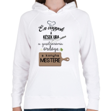 PRINTFASHION Én vagyok a kések ura. - Női kapucnis pulóver - Fehér női pulóver, kardigán
