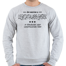 PRINTFASHION Én vagyok a legfiatalabb gyerek... - Férfi pulóver - Sport szürke férfi pulóver, kardigán