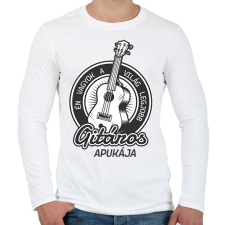 PRINTFASHION Én vagyok a világ legjobb gitáros apukája - Férfi hosszú ujjú póló - Fehér férfi póló