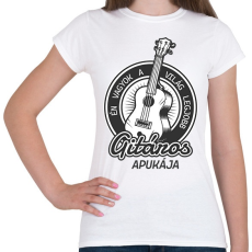 PRINTFASHION Én vagyok a világ legjobb gitáros apukája - Női póló - Fehér