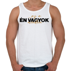 PRINTFASHION Én vagyok az a minden - páros minta - Férfi atléta - Fehér