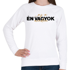 PRINTFASHION Én vagyok az a minden - páros minta - Női pulóver - Fehér