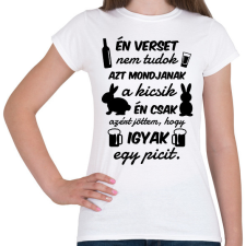 PRINTFASHION Én verset nem tudok - Női póló - Fehér női póló
