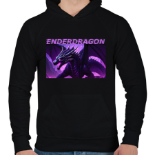 PRINTFASHION enderdragon irl minecraft - Férfi kapucnis pulóver - Fekete férfi pulóver, kardigán